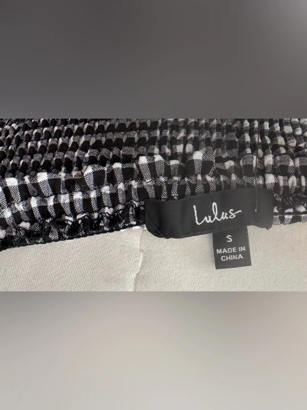 Lulu's Patsy Black & White Gingham Off the Maxi Dress Small NWT Current Style - Picture 10 of 10